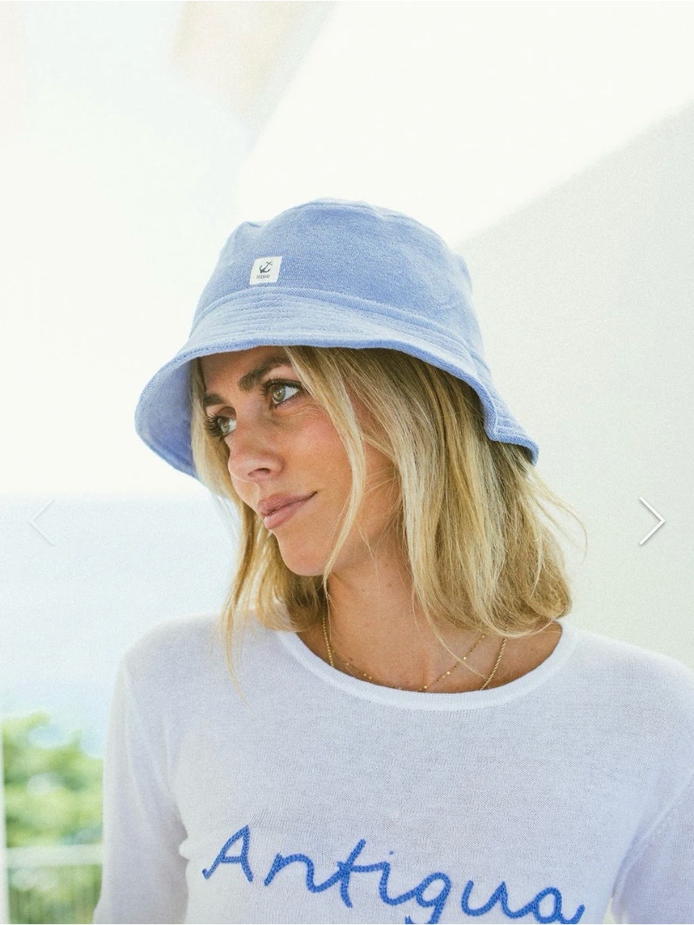 NWOT exclusive HIHO brand terrycloth, bucket hat bought in Palm Beach.